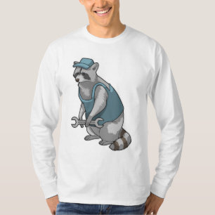 T-shirt Racoon comme artisan avec une clé