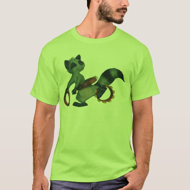 T-shirt "Racoon de danse polynésienne de tambour de (Devant)