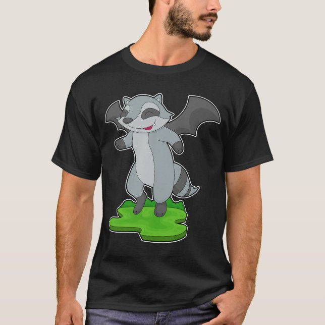 T-shirt Racoon Halloween Vampire (Devant)