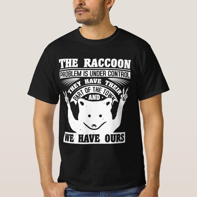 T-shirt Racoon ordures panda voleur de chat rue (Devant)