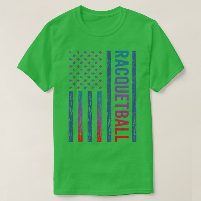 T-shirt Racquetball Drapeau Dégradé (Design devant)