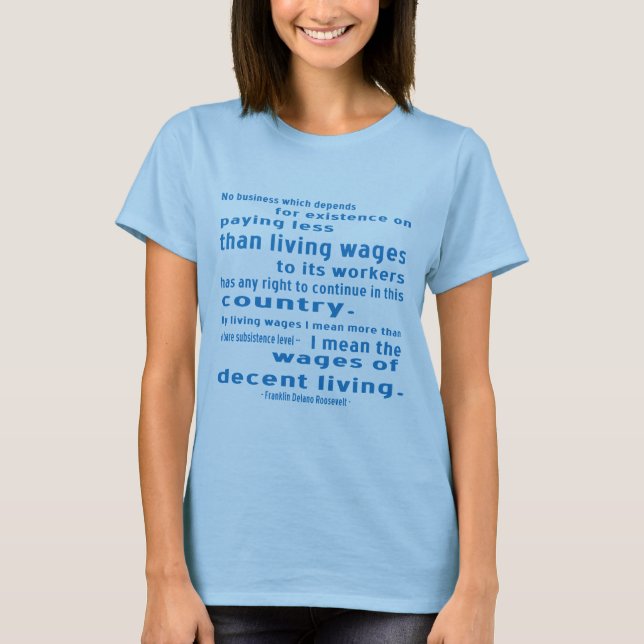 T-shirt RAD sur les salaires (Devant)