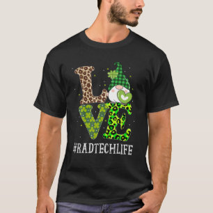 T-shirt Rad Tech Love Jour de la Saint Patrick Gnome Leopa