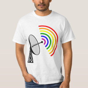 T-shirt Radar gai de l'arc-en-ciel LGBT de Gaydar