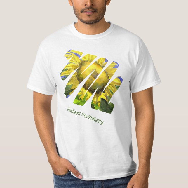 T-shirt Radiant PerSUNality Tournesol Aquarelle (Devant)