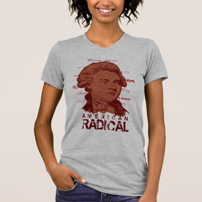 T-shirt radical américain de Jefferson (Devant)