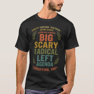 T-shirt Radical de grande peur Ordre du jour de gauche