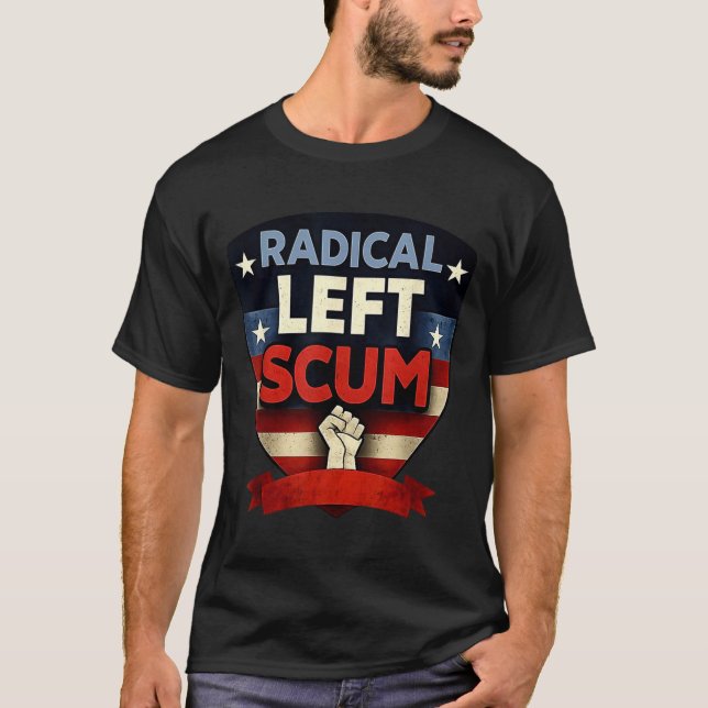 T-shirt Radical Left S Funny Sarcastic Quote  (Devant)