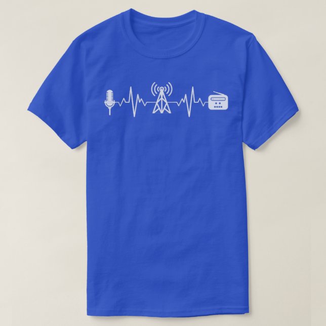 T-shirt Radio amateur Heartbeat 1 (Design devant)