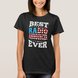 T-shirt Radio Annonceur 4 Juillet Quart Américain Fl