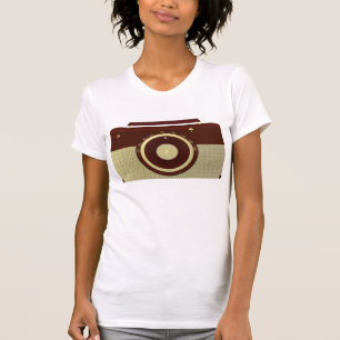T-shirt Radio Brown Rétro Et Antique Or