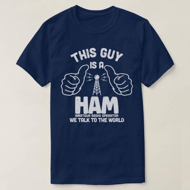 T-shirt radio de jambon amateur (Design devant)