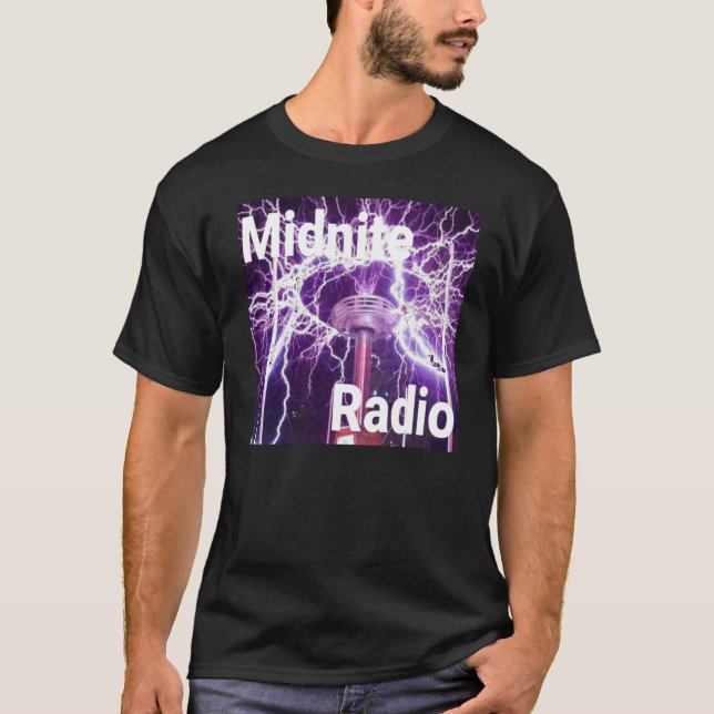 T-shirt Radio de minuit - Flux privé ! Radio Internet (Devant)