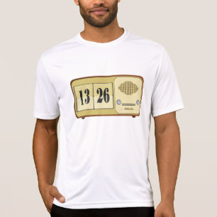 T-shirt Radio Réveil à Bascule Rétro Vintage