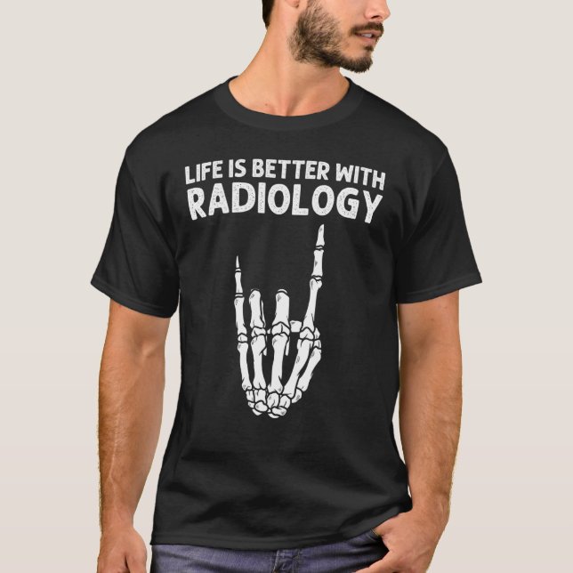 T-shirt Radiologie Hommes Femmes X Ray Skeleton Rad Tech (Devant)