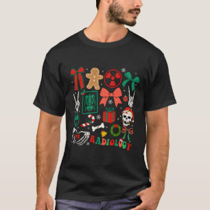 T-shirt Radiologie Noël Technicien Rad Coquette Arc-en-cie
