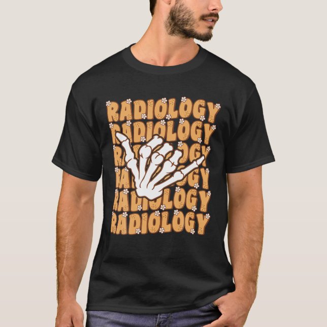 T-shirt Radiologie super Shaka Skeleton X mains Ray Tech R (Devant)