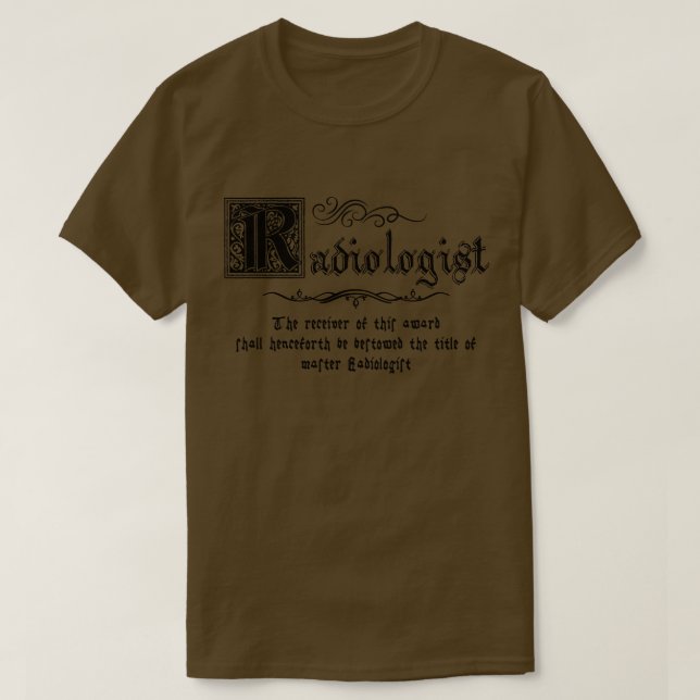T-shirt Radiologue médiéval (Design devant)