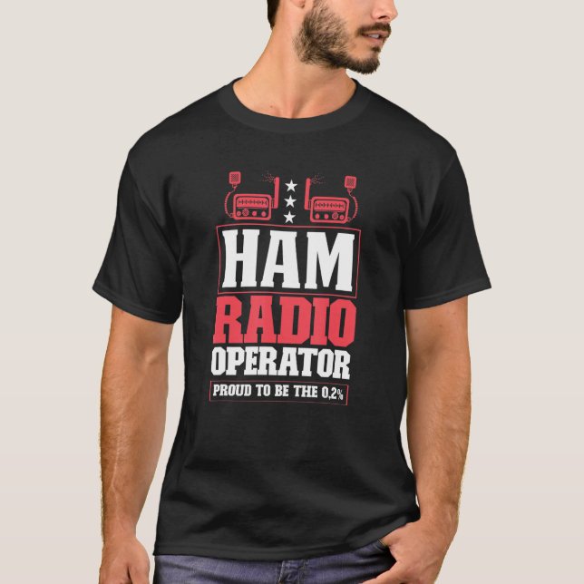 T-shirt Radioopératrice de jambon Radio Amateur Radio Sign (Devant)