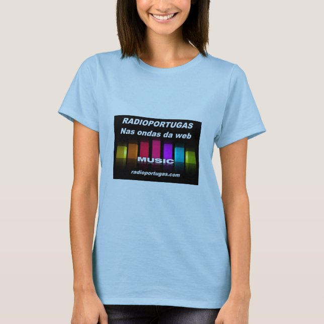T-shirt Radioportugas, dans les vagues du web, féminin (Devant)