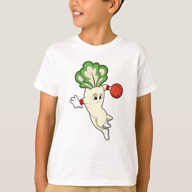 T-shirt Radish aux sports de basketball (Devant)
