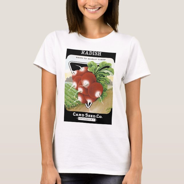 T-shirt Radish Seed Packet Étiquette (Devant)