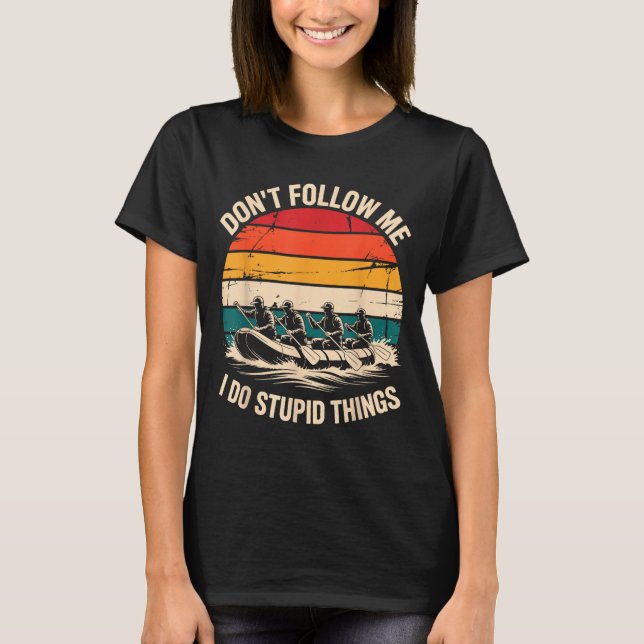 T-shirt Rafting Design For Men Women White Water River Raf (Devant)