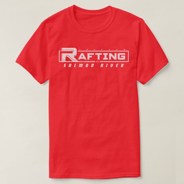 T-shirt rafting fluvial saumon (Design devant)