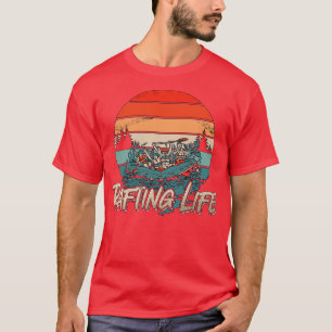T-shirt Rafting Life Retro Kayak Paddle canoë-kayak