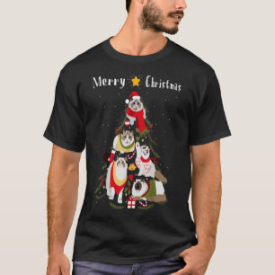 T-shirt Ragdoll Arbre de Noël Xmas Amoureux des chats TSh