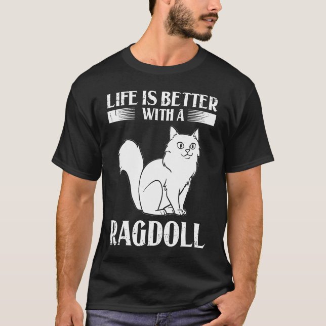 T-shirt Ragdoll Cat Kitten Owner (Devant)