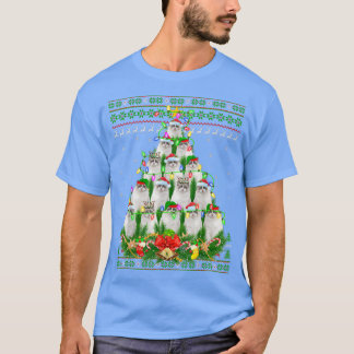 T-shirt Ragdoll Chat Xmas Éclairage Arbre Père Noël Ragdol