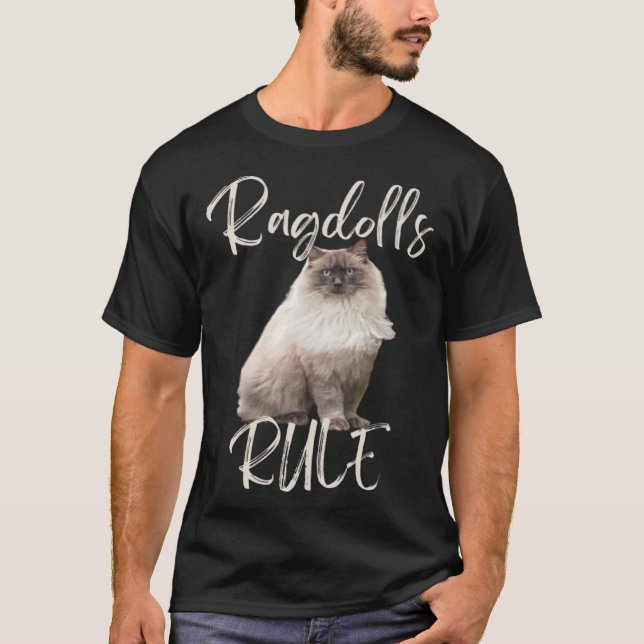 T-shirt Ragdolls Rule Ragdoll Cat Owner (Devant)
