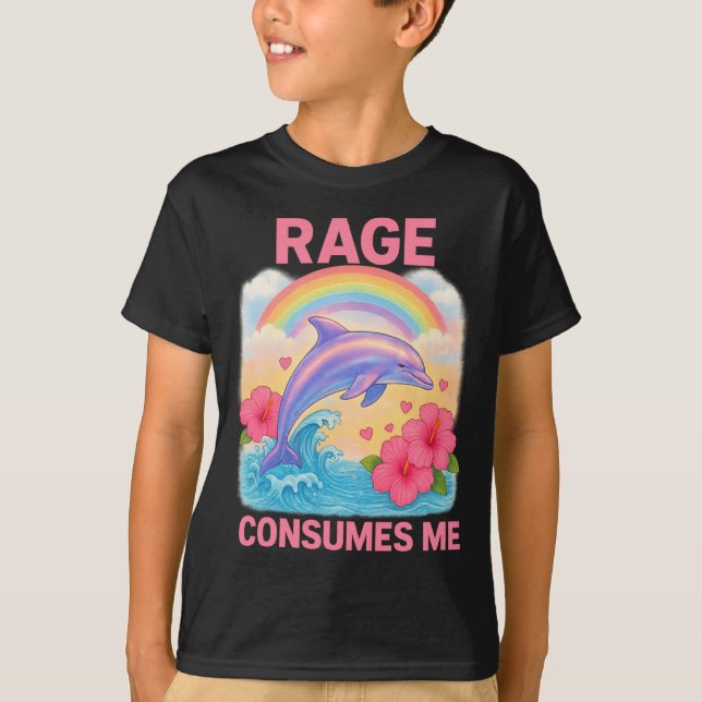 T-shirt Rage Consumes Me Dolphin  (Devant)