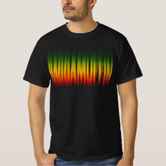 T-shirt Raggamuffin Blurred Effet Typographie Rasta Reggae