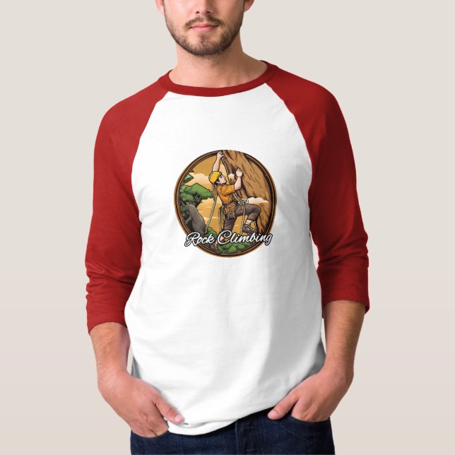 T-shirt Raglan à manches 3/4 pour hommes (Devant)