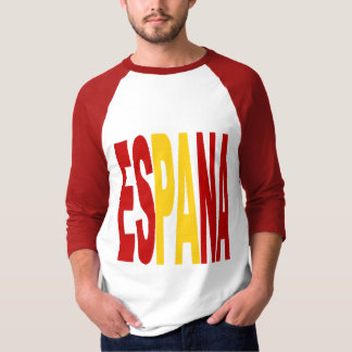 T-shirt raglan blanc rouge  homme ESPANA