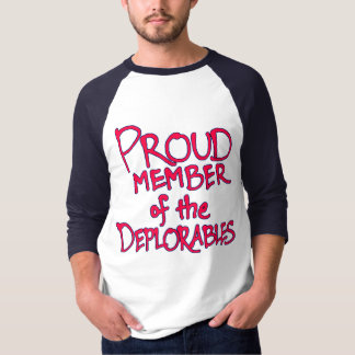 T-shirt raglan de Deplorables (lettrage rouge)