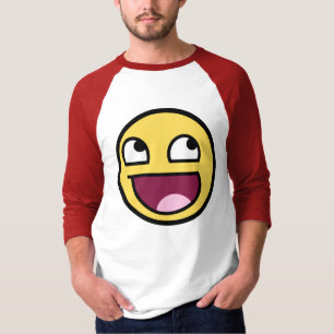 T-shirt Raglan impressionnant de douille du visage 3/4