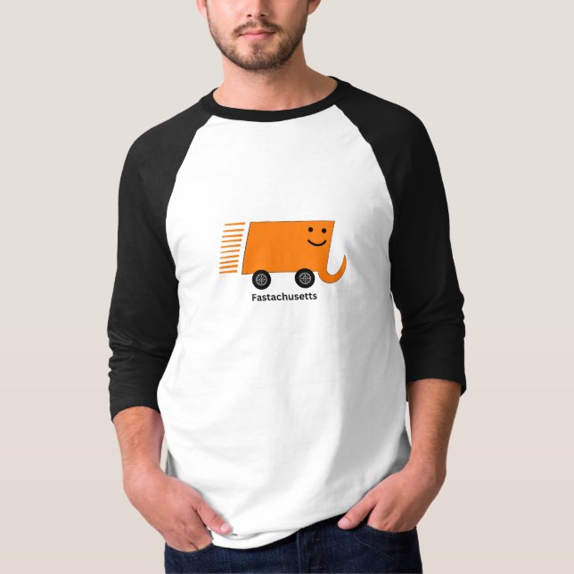 T-shirt Raglan masculin Fastachusetts du Massachus (Devant)