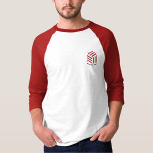T-shirt Raglan rouge et blanc Logo inspiré des a