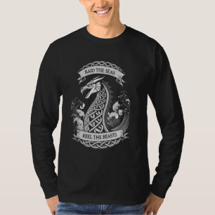 T-shirt Raid the Seas, Reel the Beasts u2013 Funny Viking