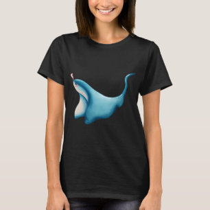 T-shirt Raie pastenague mignonne et cœur