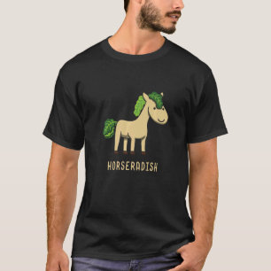 T-shirt Raifort Cheval Élevage Animal Radis Légume