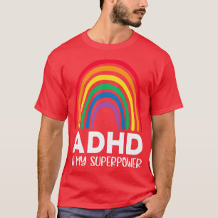 T-shirt Rainbow Adhd est ma superpuissance
