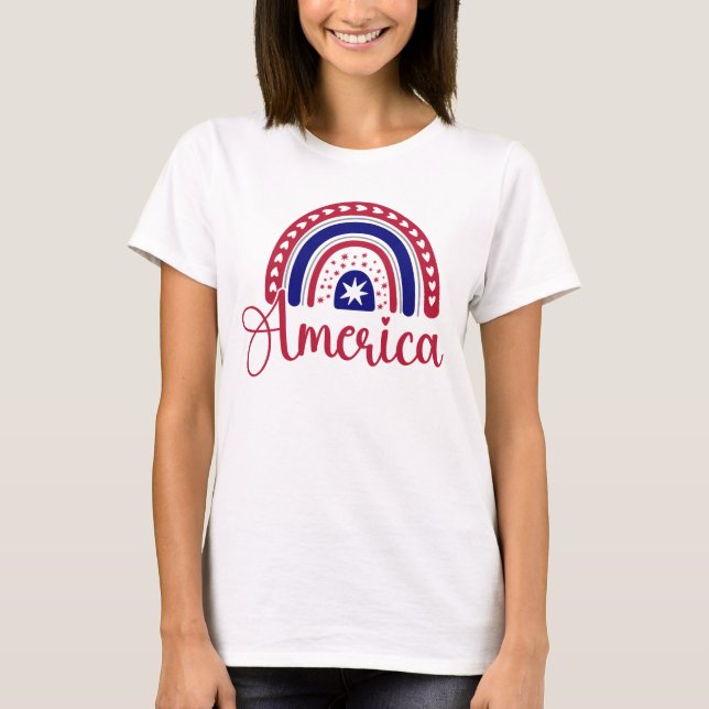 T-shirt Rainbow America (Devant)