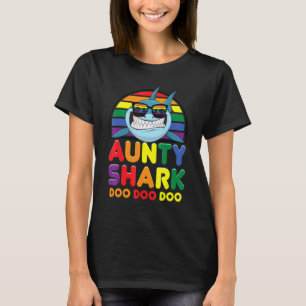 T-shirt Rainbow Aunty Shark Sunglass Tante Fête des Mères