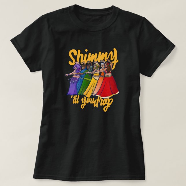 T-shirt Rainbow Belly Dancer Art Belly Dance Troupe (Design devant)