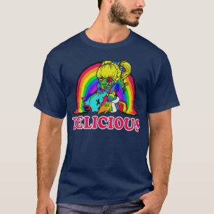 T-shirt Rainbow Bites drôle Retro 80s Zombie Halloween 620