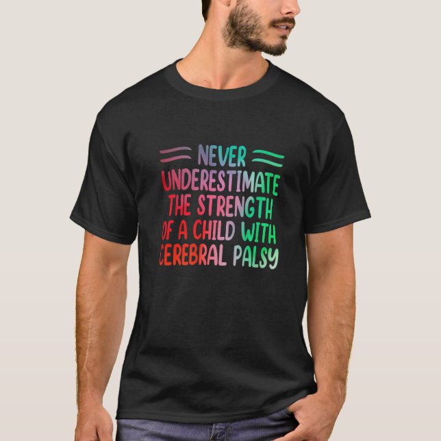 T-shirt Rainbow Cerebral Palsy Awareness Physical Therapy  (Devant)